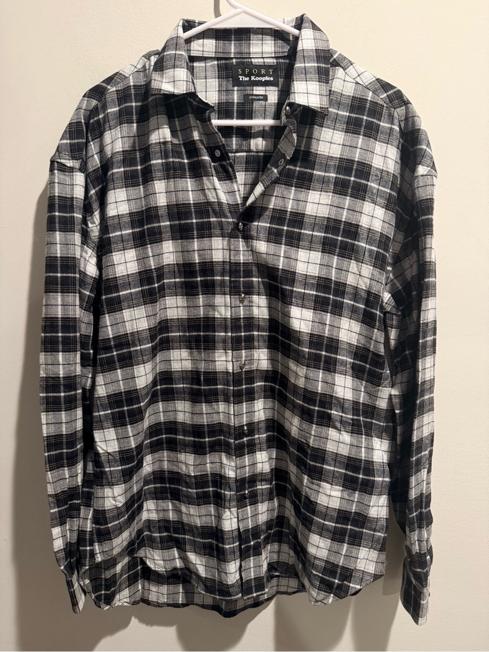 NWT The Kooples Sport Women’s S Oversized Plaid Skull Shirt